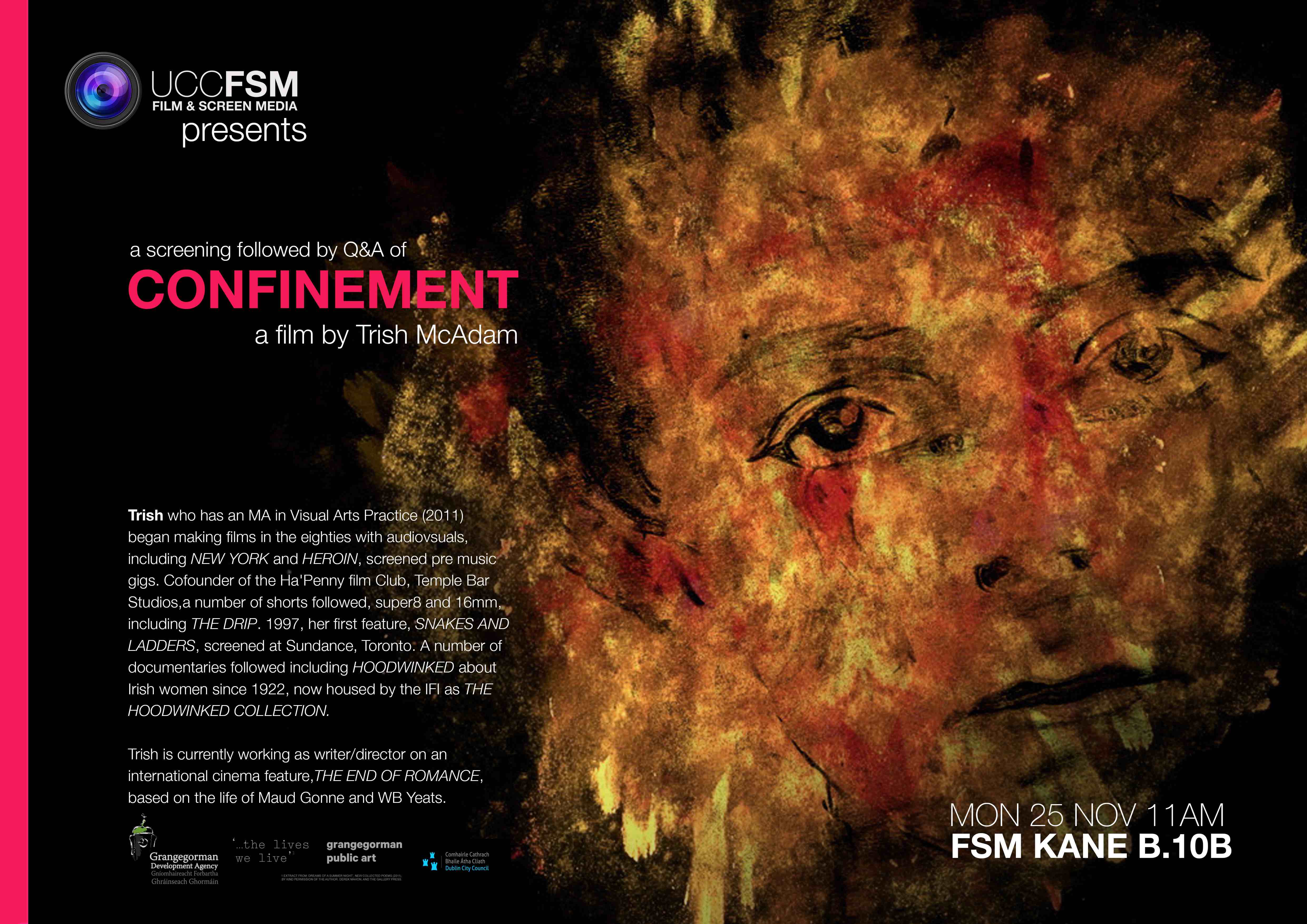 CONFINEMENT a short film by Trish McAdam - A TIMESPACE MAP. Mon 25 Nov @11am.