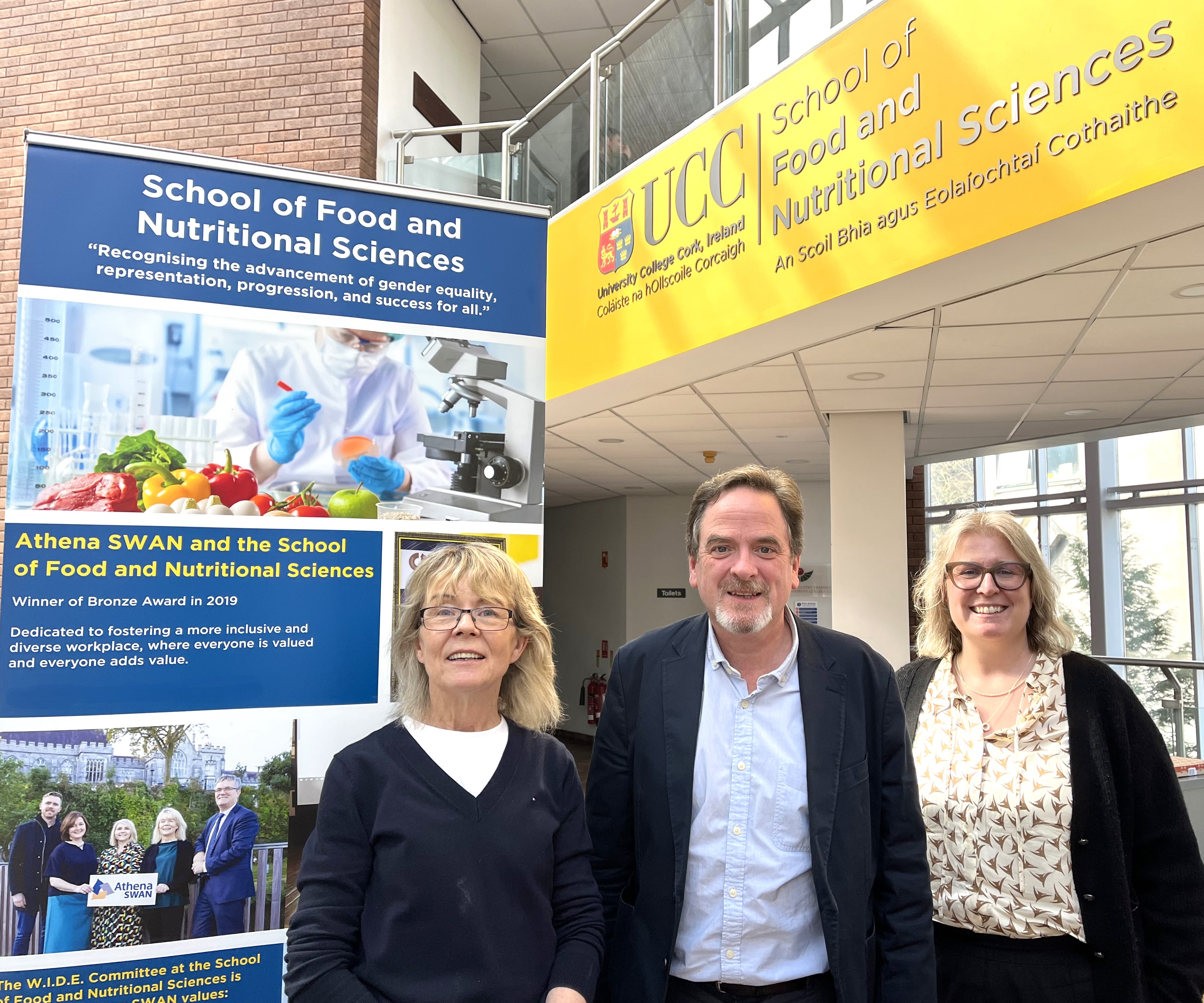 L-R: Dr. Therese Uniacke-Lowe, Professor Alan Kelly, Leah Neville 