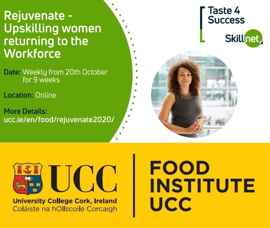 UCC and Taste 4 Success Skillnet present new Rejuvenate 2020 course