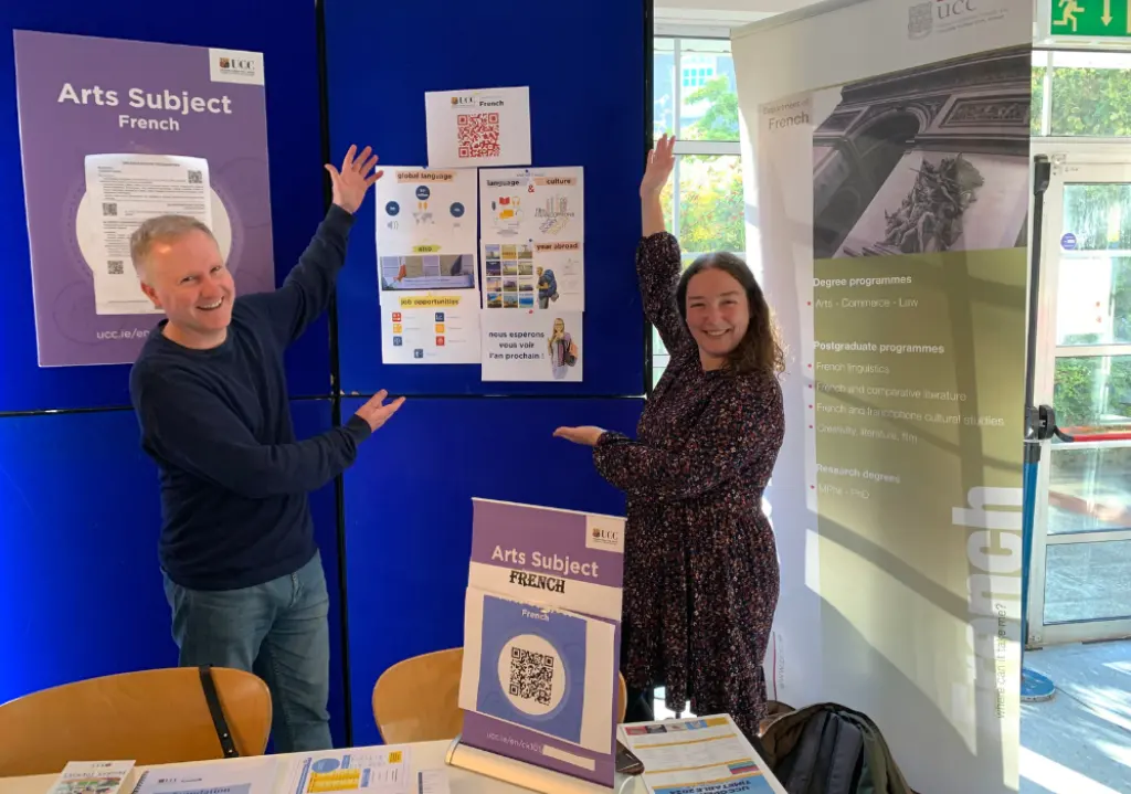 Staff at Open Day stand