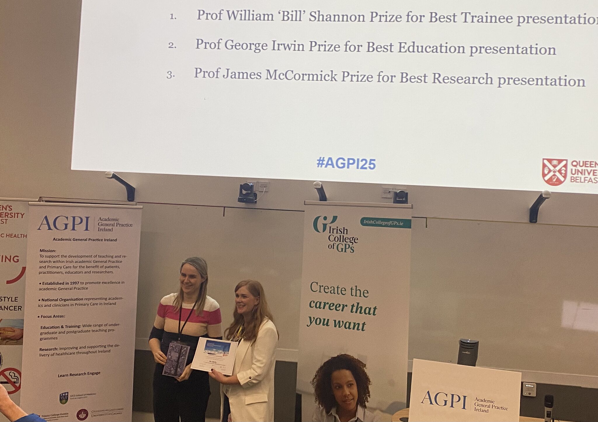 Congratulations to Dr Ann Doherty and Prof Emma Wallace on winning the ICGP Research award