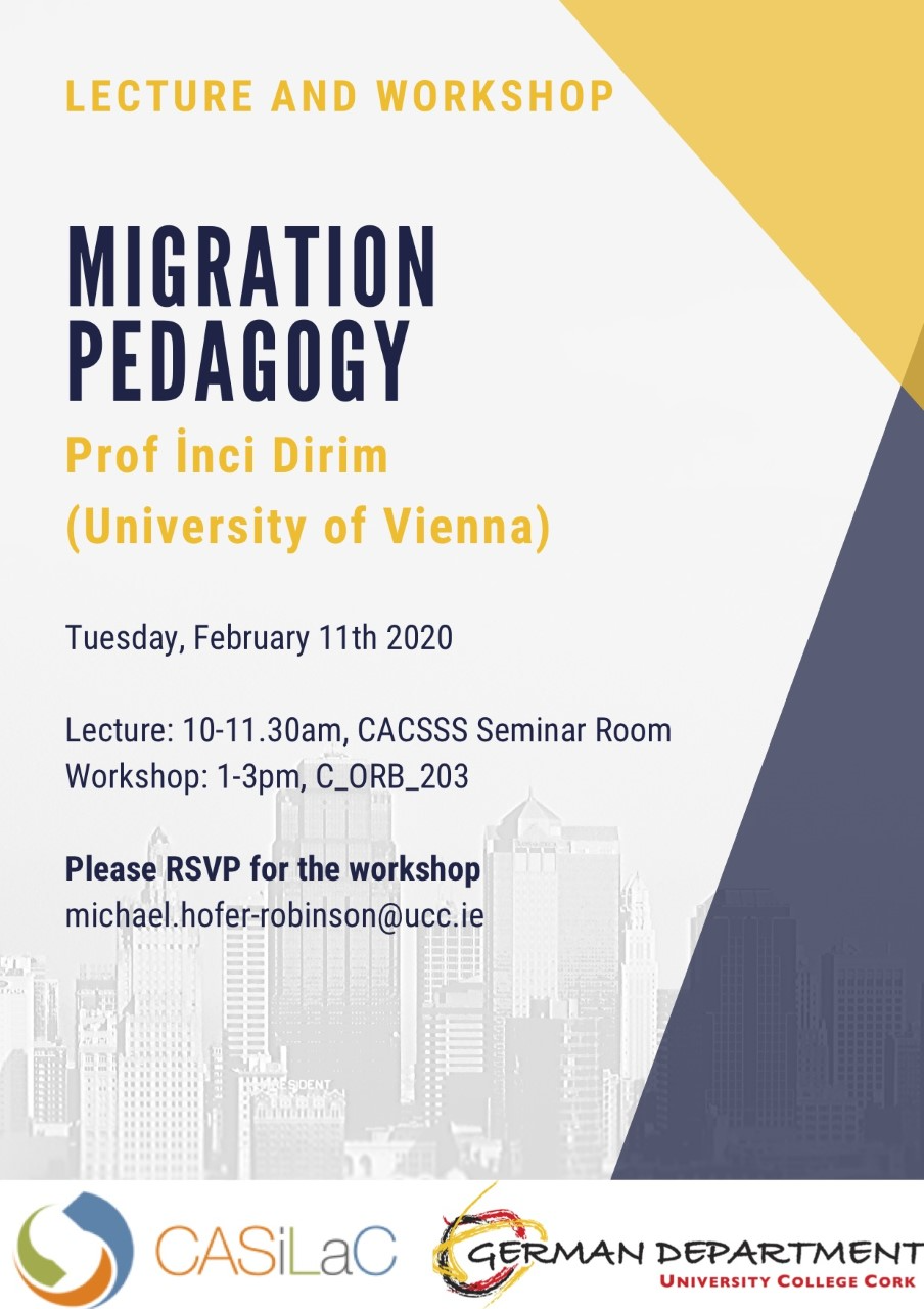 Guest Lecture on Migration Pedagogy: Prof İnci Dirim (University of Vienna)