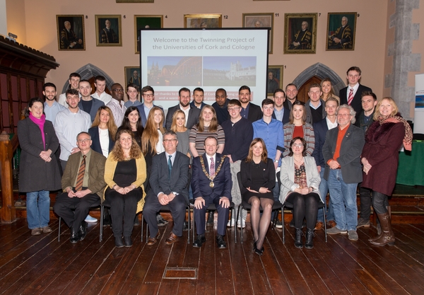 The Lord Mayor of Cork and all students Staff from Cork and Cologne
