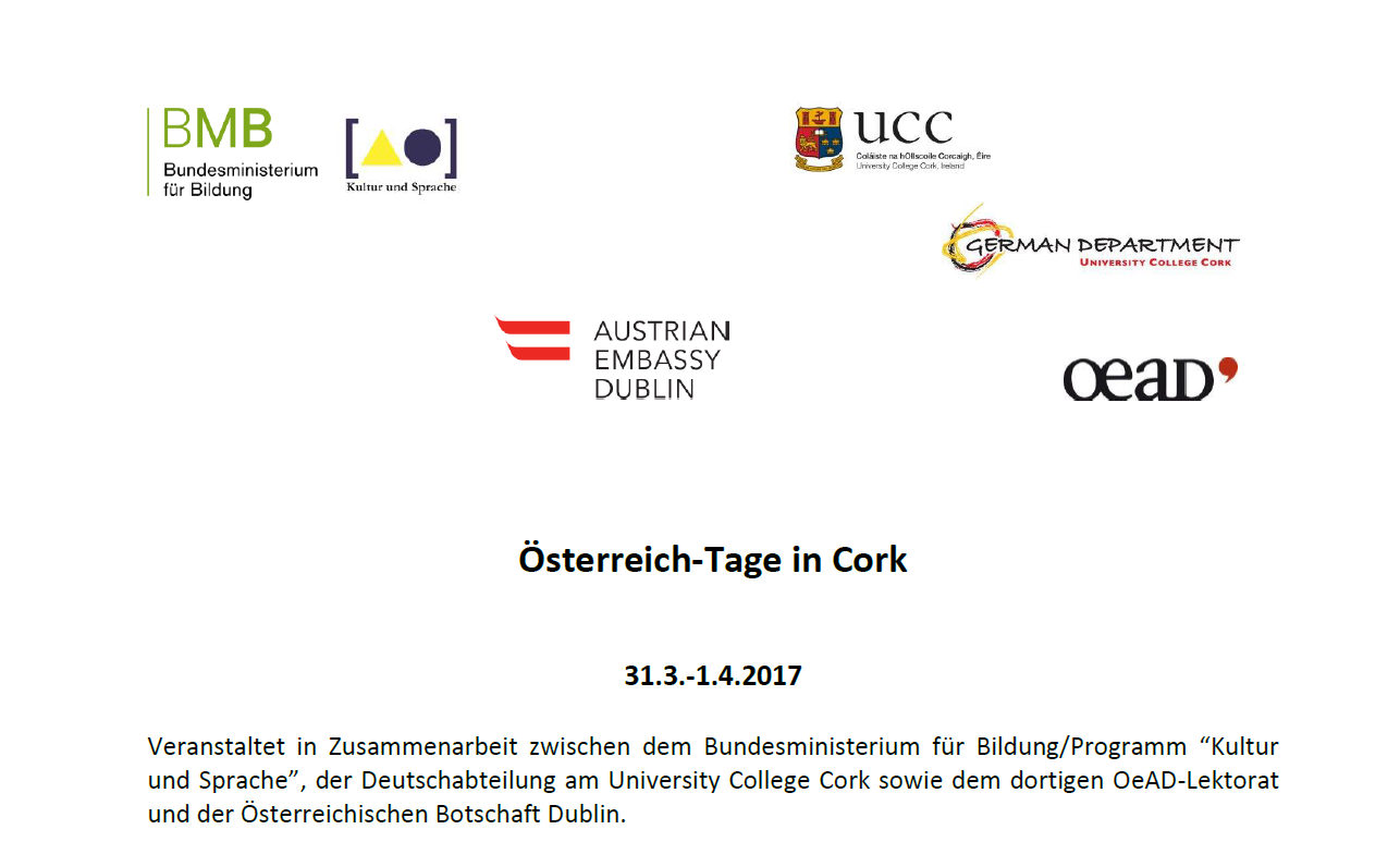 Österreich-Tage @UCC, March 31 - April 1 2017