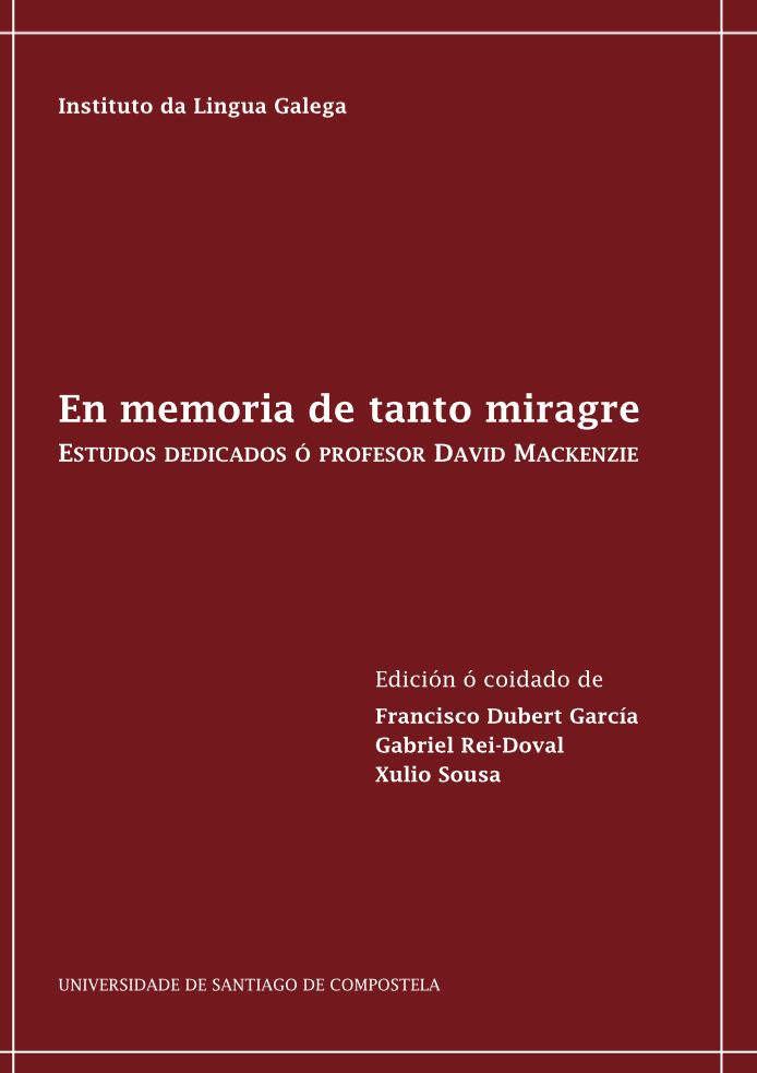 Book Launch: En memoria de tanto miragre: estudos dedicados ó profesor David Mackenzie