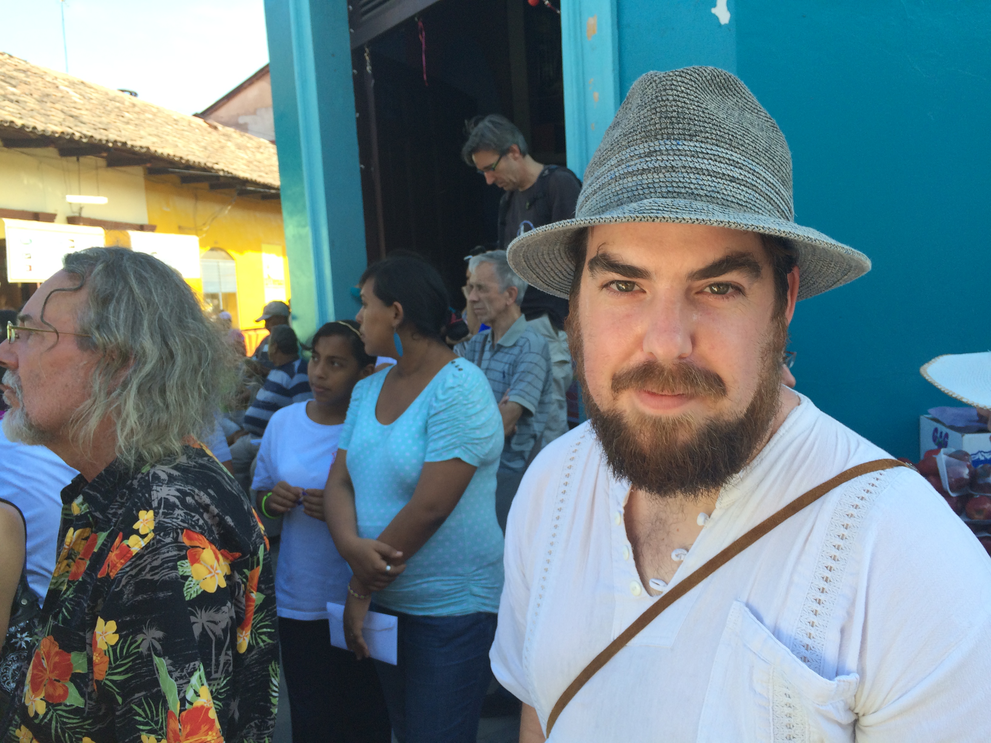 Dylan Brennan at the International Poetry Festival in Granada, Nicaragua