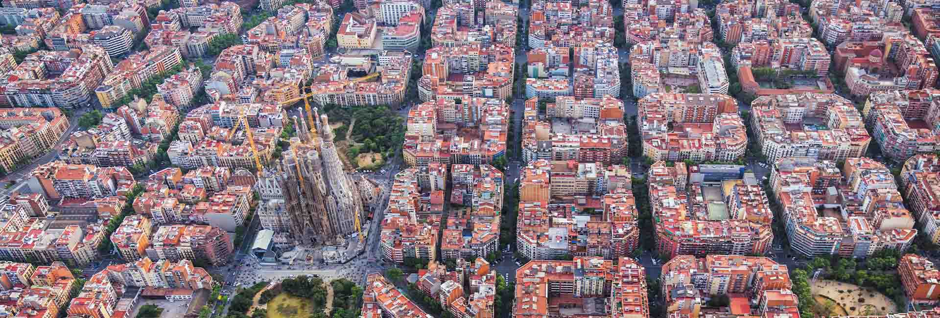 Barcelona's street grid, as seen from above