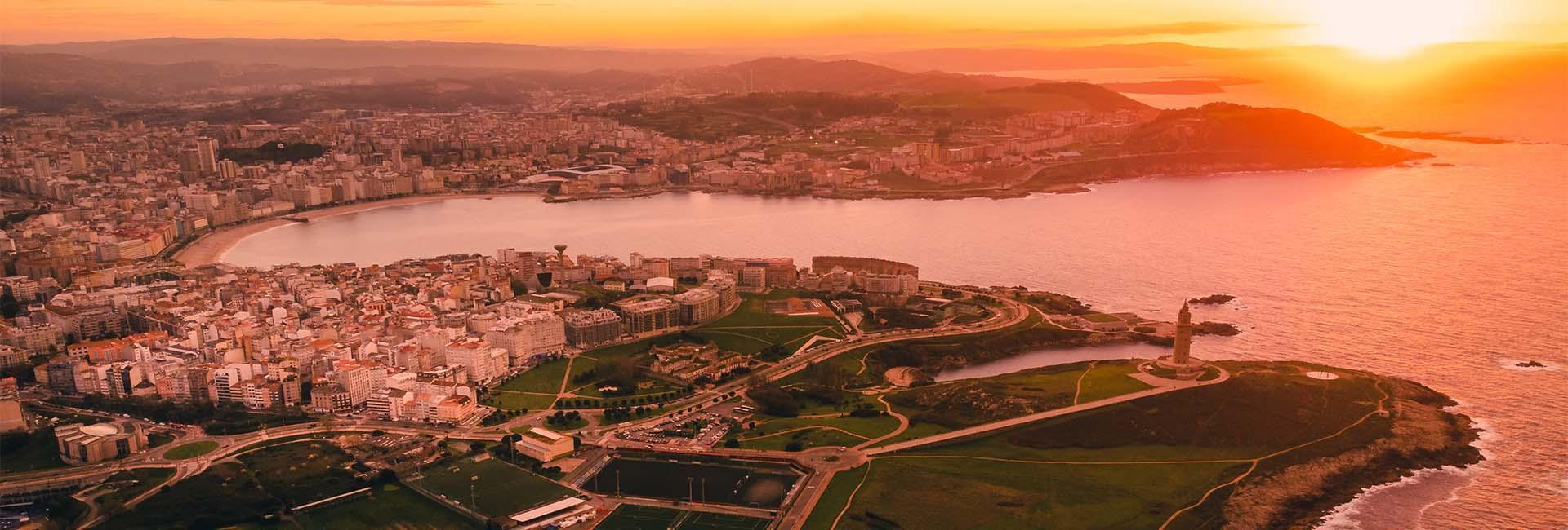 A sunset in Coruna, Galicia