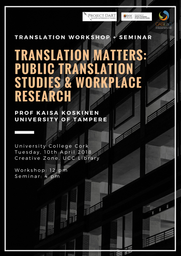 Translation Matters: Public Translation Studies & Workplace Research