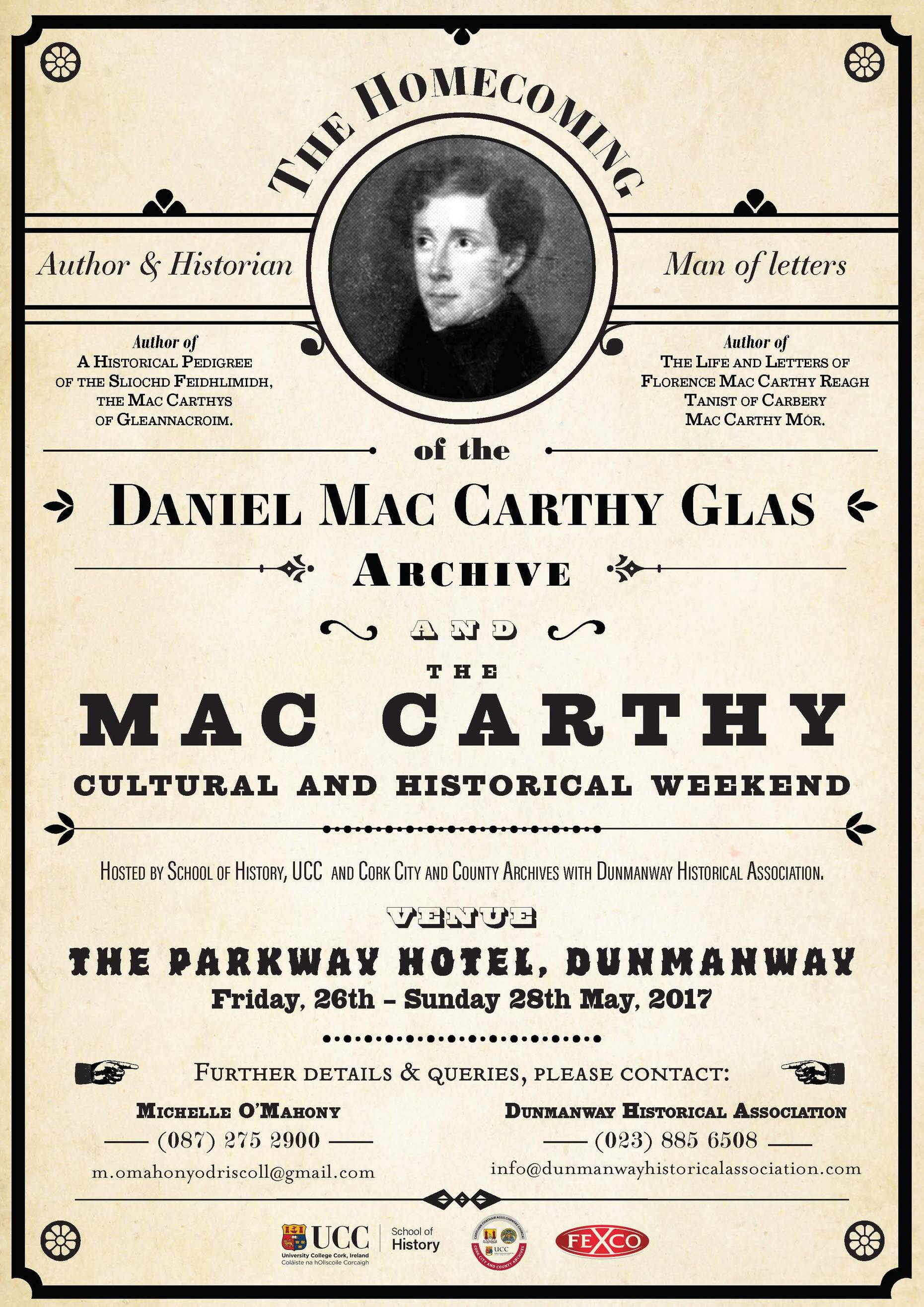 The Home-Coming of the Daniel MacCarthy Glas Archive & the Mac/McCarthy Cultural & Historical Weekend