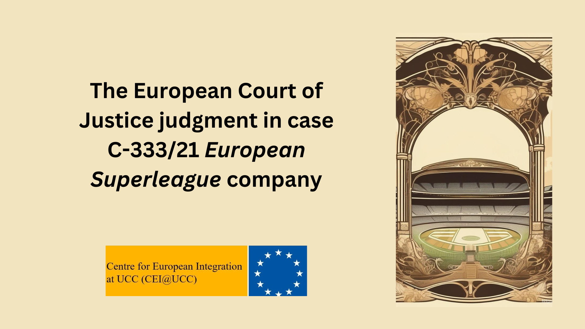 The European Court of Justice judgment in case C-333/21 European Superleague company