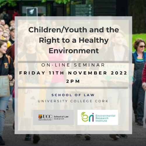 Register Now: Online Seminar on Children/Youth and the Right to a Healthy Environment