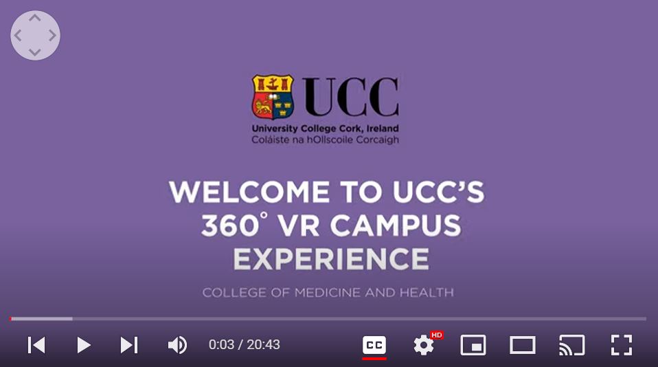 UCC releases new College of Medicine and Health Virtual Reality video!