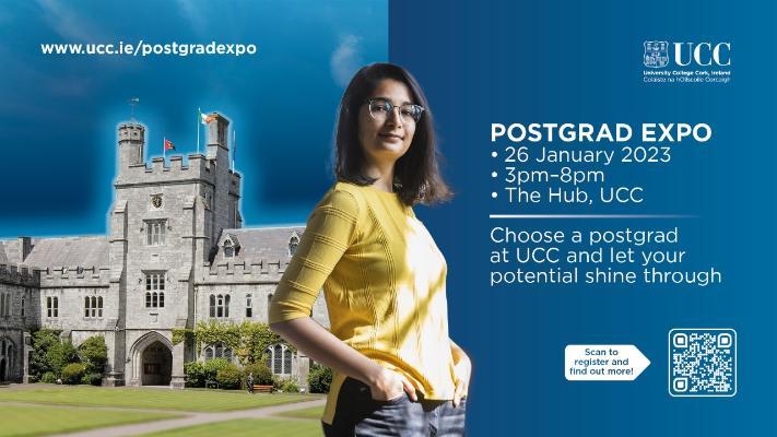 Join Schools from CoMH on campus for UCC's Postgrad Expo 2023