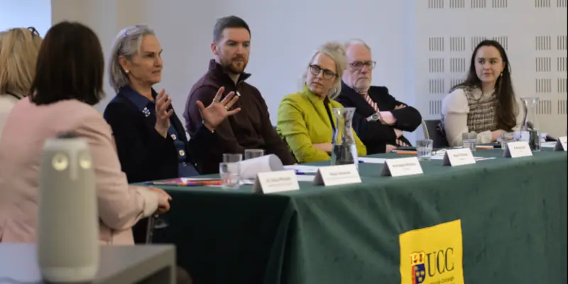 Professor Helen Whelton, Head of the College of Medicine and Health and Chief Academic Officer to the HSE Southwest region, and panellists