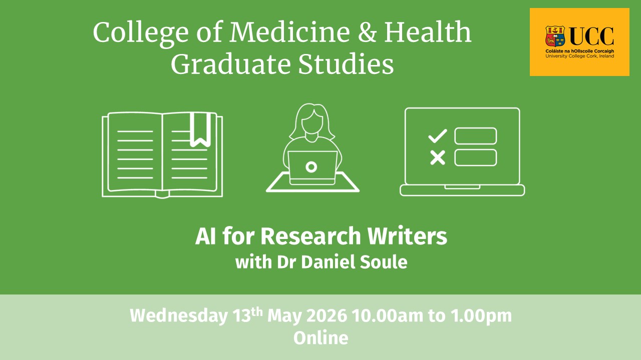 AI for research Writers Workshop with Dr Daniel Soule  (Online Workshop) -  Wed 13th May 2026
