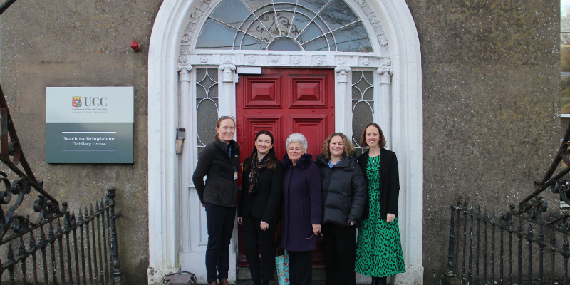 IPL facilitators at the Mercy University Hospital IPL Safe Prescribing session L - R: Dr Gillian Burke, Dr Aislinn Joy, Ms Elizabeth Barron, Ms Aoife Casey and Dr Aoife Fleming. 