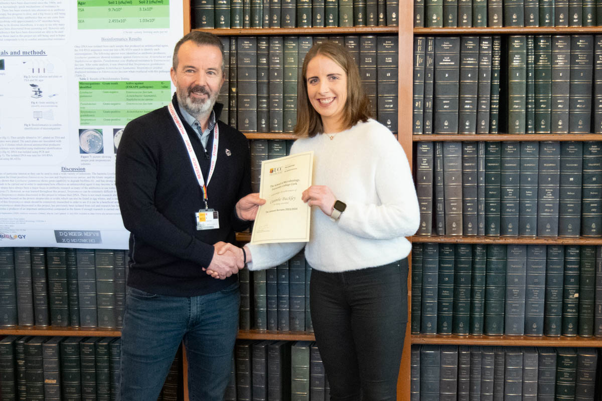 L-R Dr David Clarke and Caoimhe Buckley