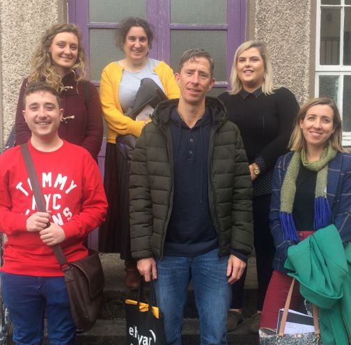 Author Colm Ó Ceallacháin speaks to 2nd Yr MA students