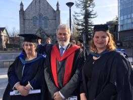 2018 Graduates Noirin Gannaon agus Mary Ward MA Gaelic Literature