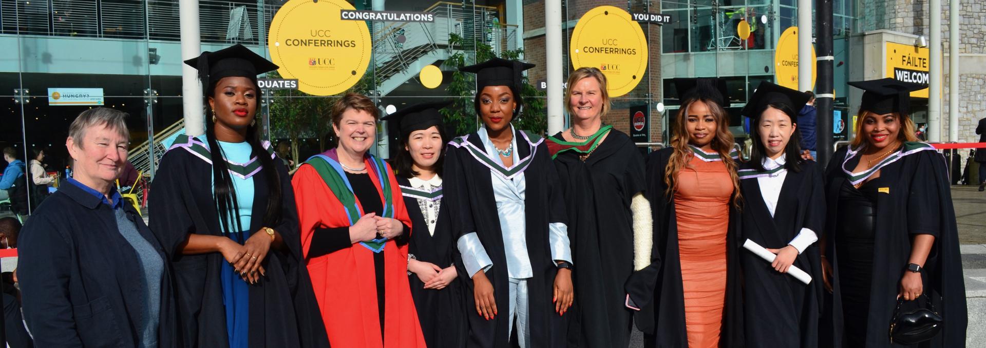 The School of Nursing and Midwifery, University College Cork celebrates with their graduating international students