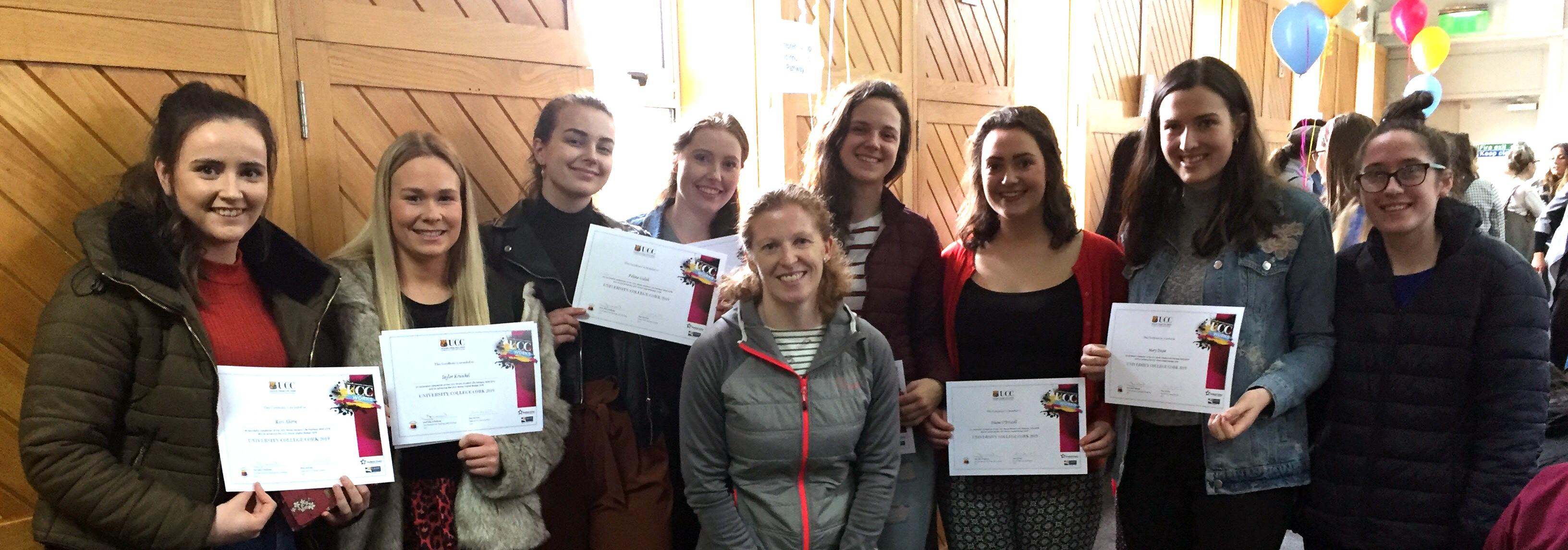 3rd Year students receive a UCC Works Award for volunteering and community engagement.	