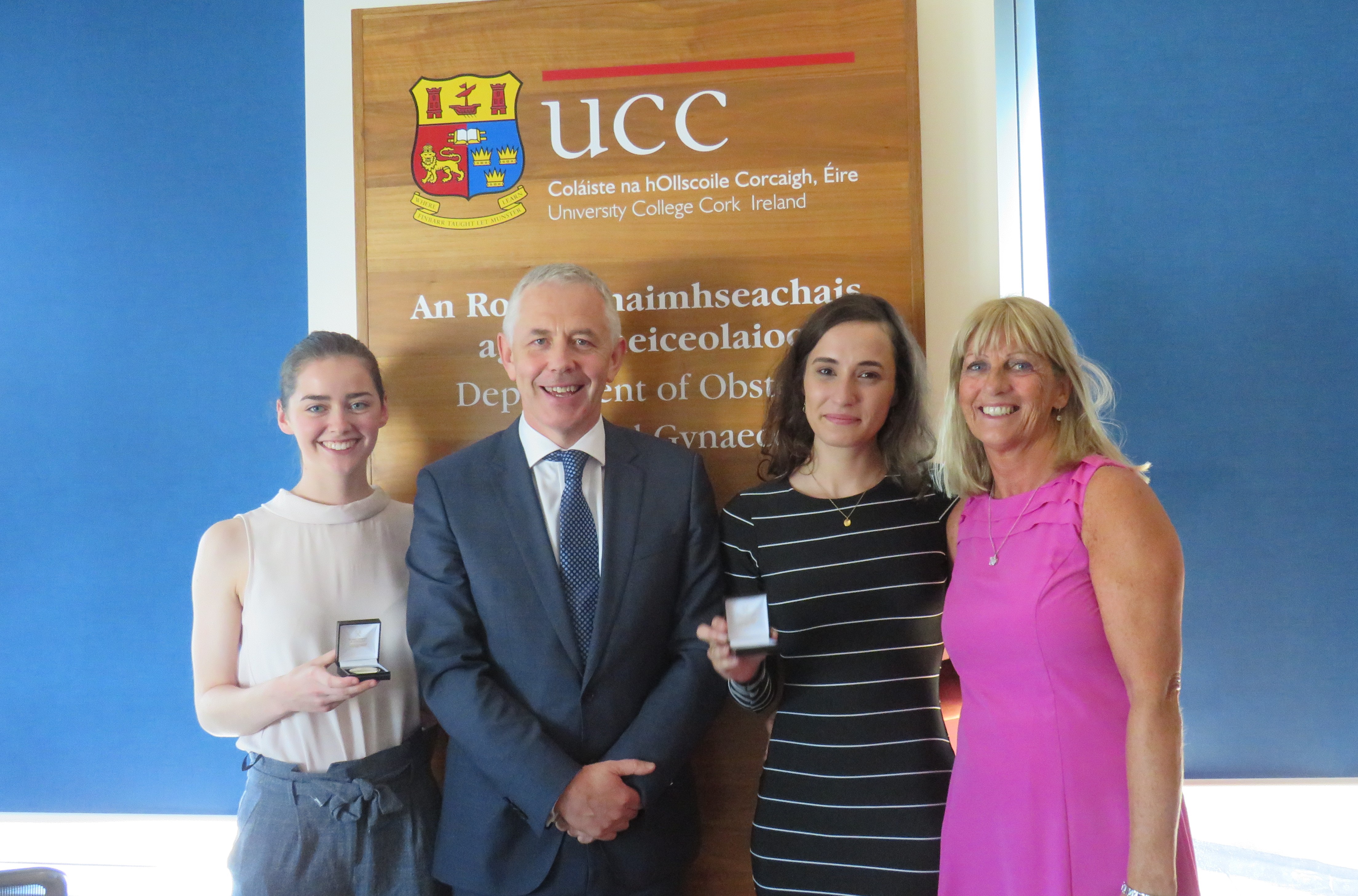 First Gold and Scholar Undergraduate Medals Awarded by Prof John R. Higgins at UCC