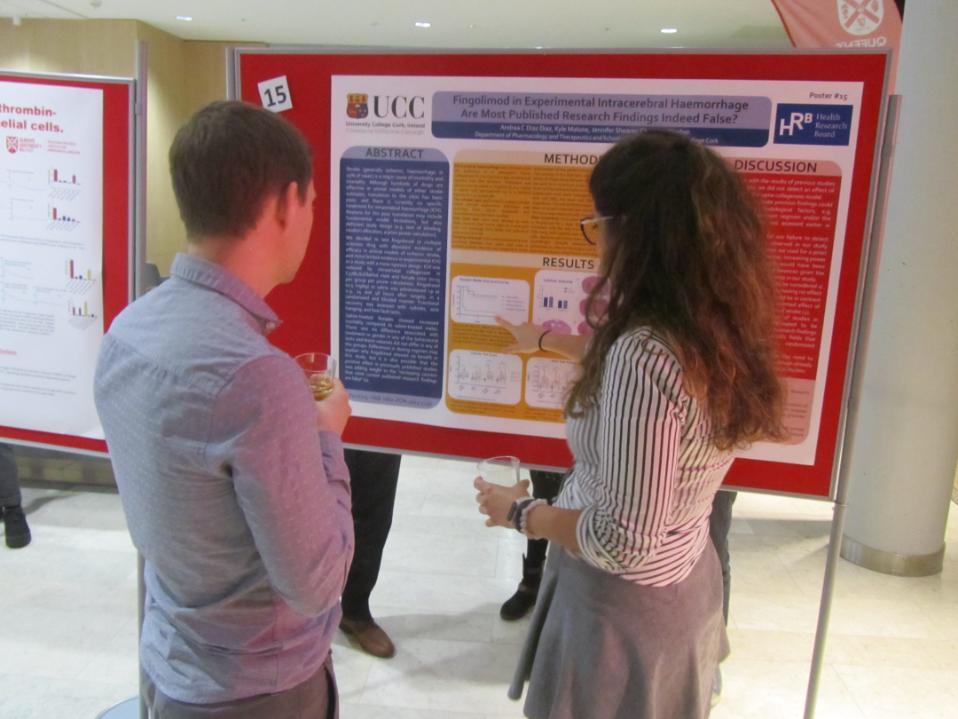 Andrea Diaz Diaz presenting her poster at the 19th Annual IAP Meeting