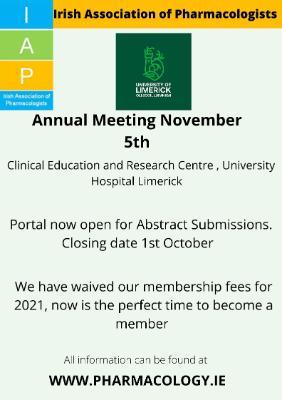 Upcoming Irish Association Annual Meeting 5th November 
