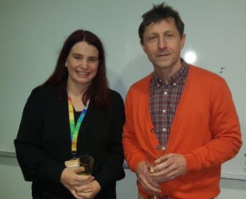 Professor Thomas Walther welcomes Dr Roisin Kelly-Laubscher to the Department of Pharmacology and Therapeutics at UCC
