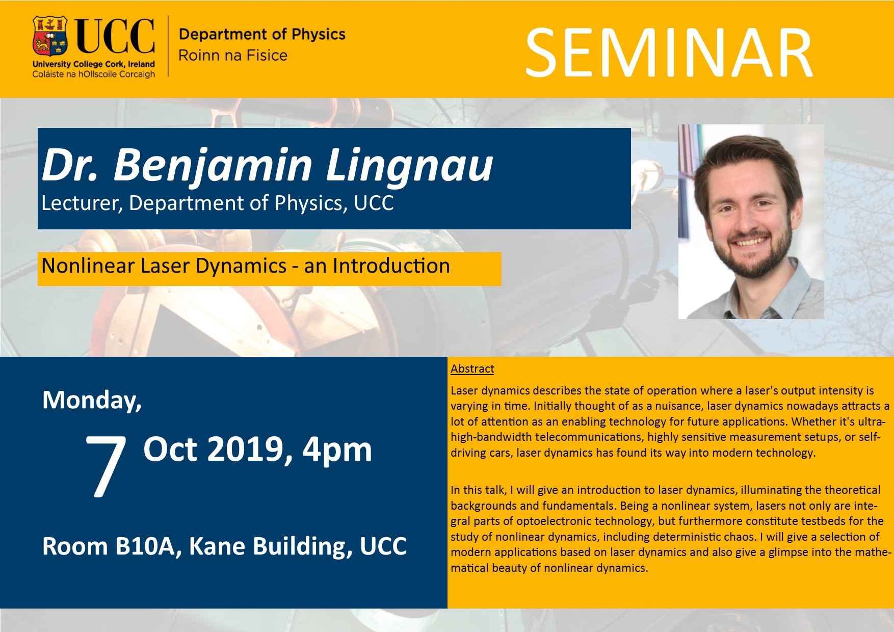 Image of Seminar poster for 7 Oct 2019 Image of Seminar poster for 7 Oct 2019