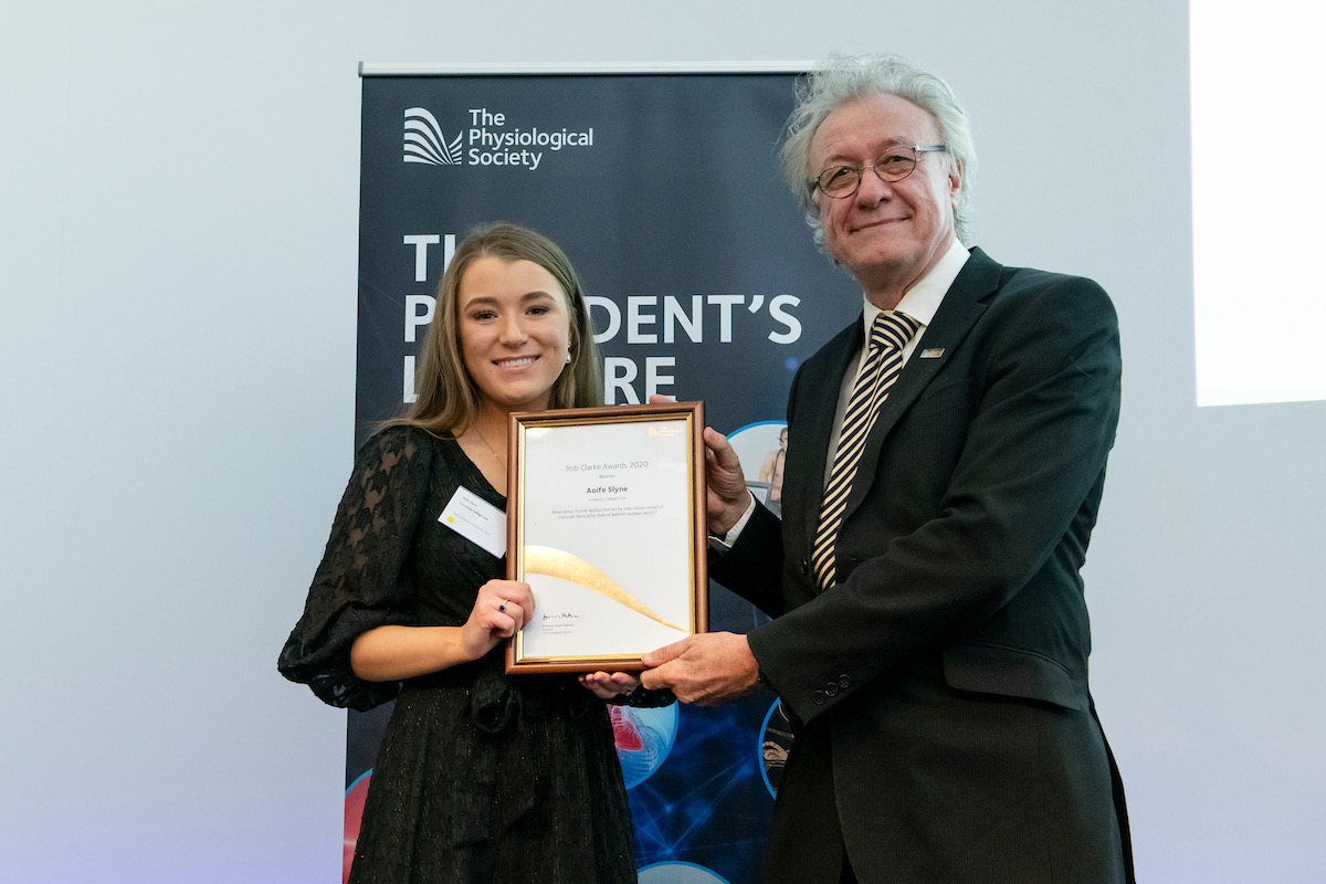 Ms Aoife Slyne awarded Rob Clarke Award by the Physiological Society 