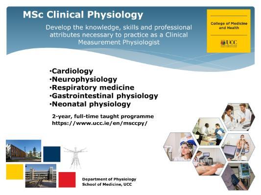 New 2-year taught MSc degree in Clinical Physiology