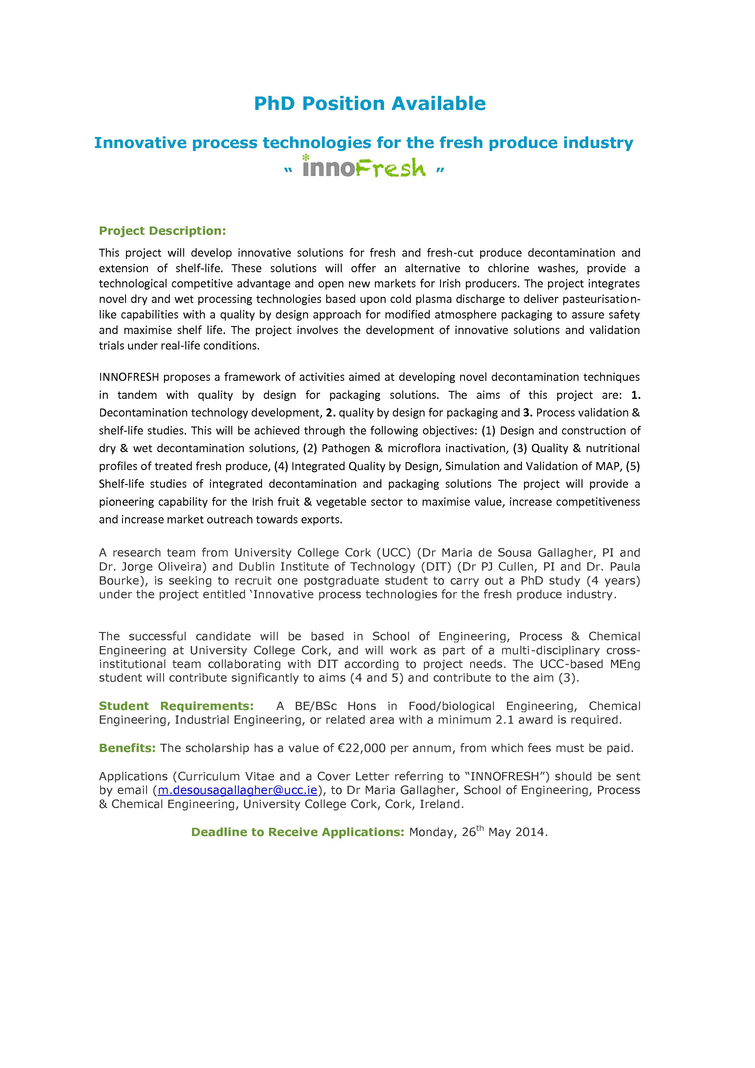FUNDED PhD Position Available - apply now!