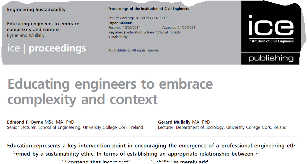 Prize-winning Paper for Dr Edmond Byrne