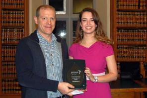 Colm O'Donovan (Janssen) and Carla Reinhardt (2nd Process & Chemical Engineering)