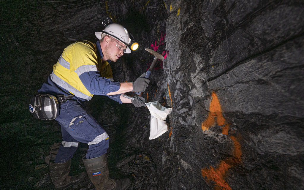 Postgraduate student working in a cave