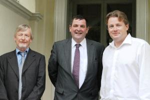 (L to R) Professor Peter Jones of BEES, UCC, Minister of State at the Department of Agriculture, Food and the Marine Shane McEntee TD and Roman Stern, owner of Liss Ard estate, Skibberreen, County Cork pictured during the Minister's visit to the location of the new MSc programme in October 2011.