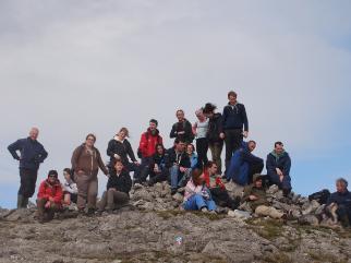 Students and staff in the Burren.