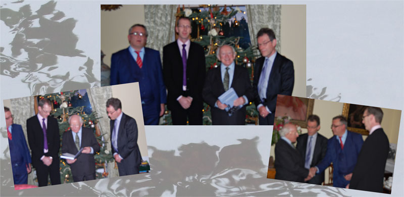 Transdisciplinary book presentation to President Higgins