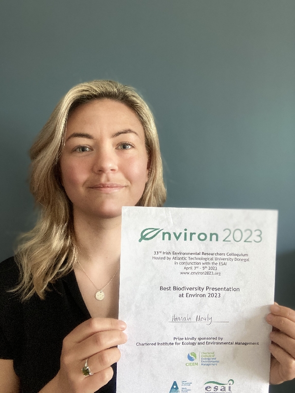 Environ 2023 Conference - Best presentation winner