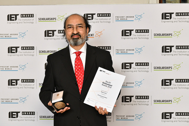 Professor Nabeel Riza awarded the 2018 International IET Achievement Medal 

