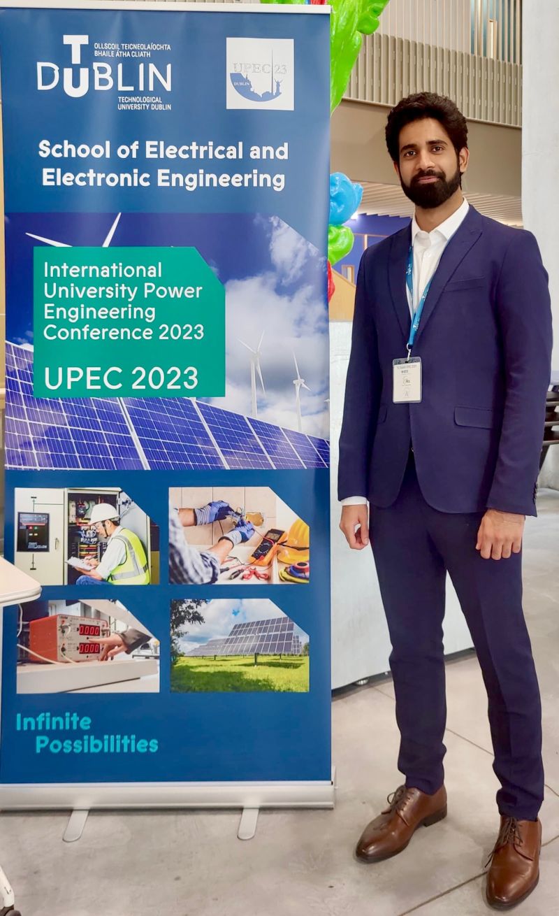 Electrical and Electronic Engineering PhD Student wins Best Paper Award at the UPEC 2023