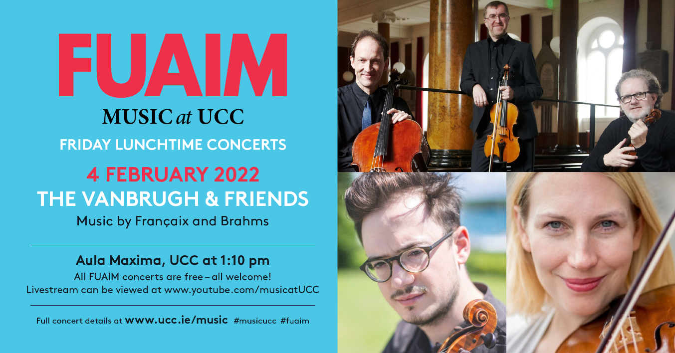 FUAIM Concert: The Vanbrugh & Friends, 4rd February 1.10pm, Aula Maxima