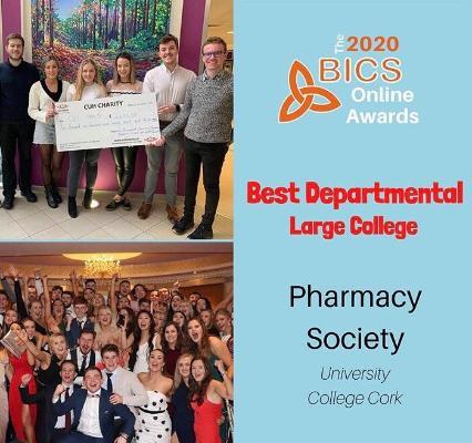 Congratulations to UCC Pharmacy Society on winning The BICS Best Departmental Society award