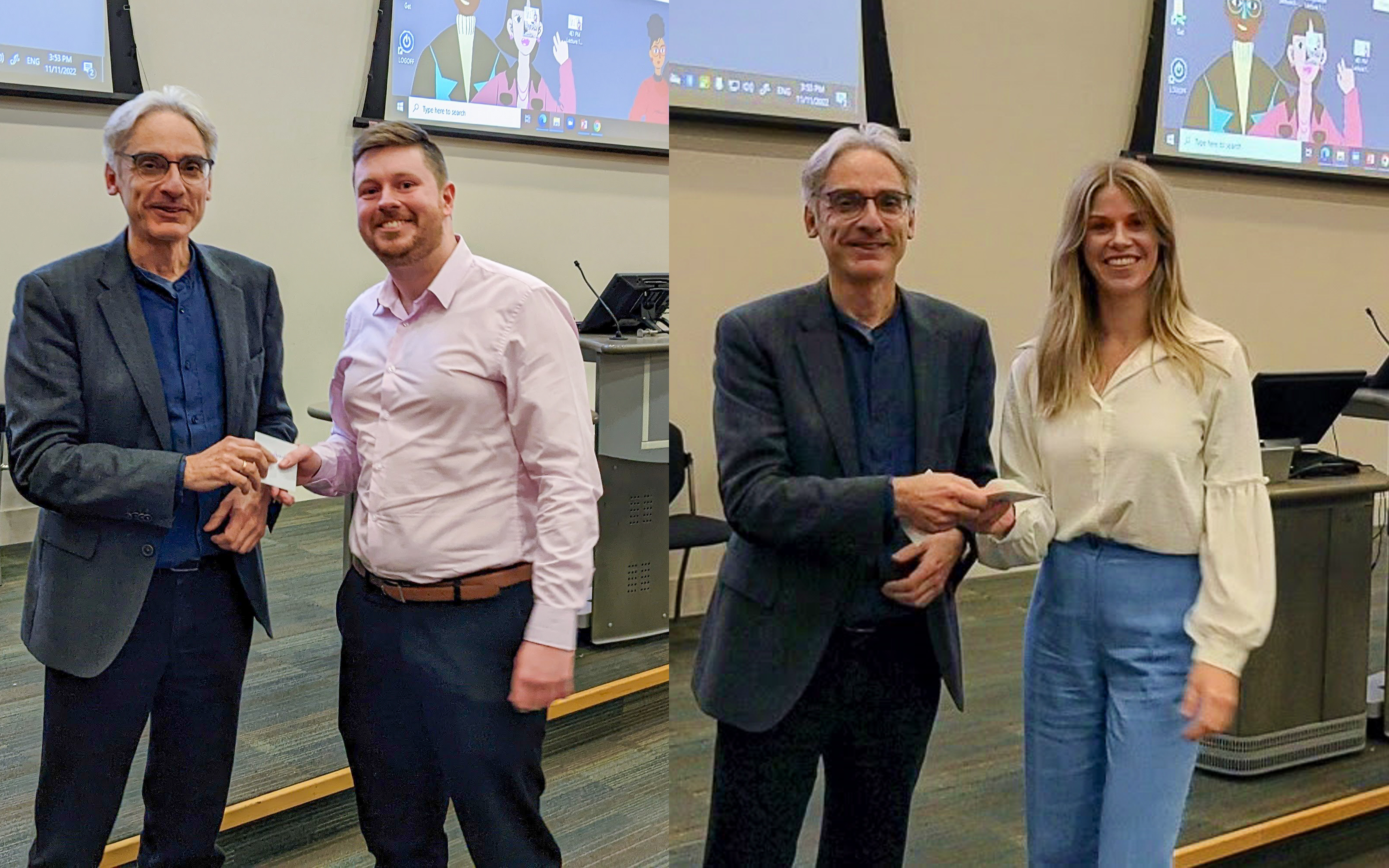 UCC researchers receive both prizes awarded at the annual meeting of the Irish Association of Pharmacologists held at Trinity College on November 11th.