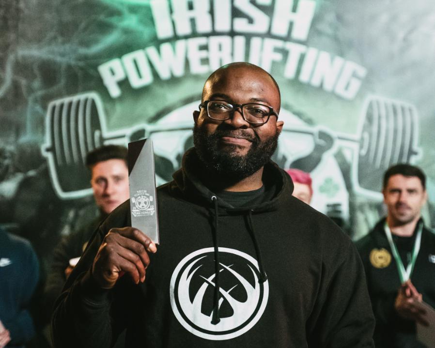 BPharm4 student Kenneth Nwaezeigwe wins Irish National Powerlifting Championship 