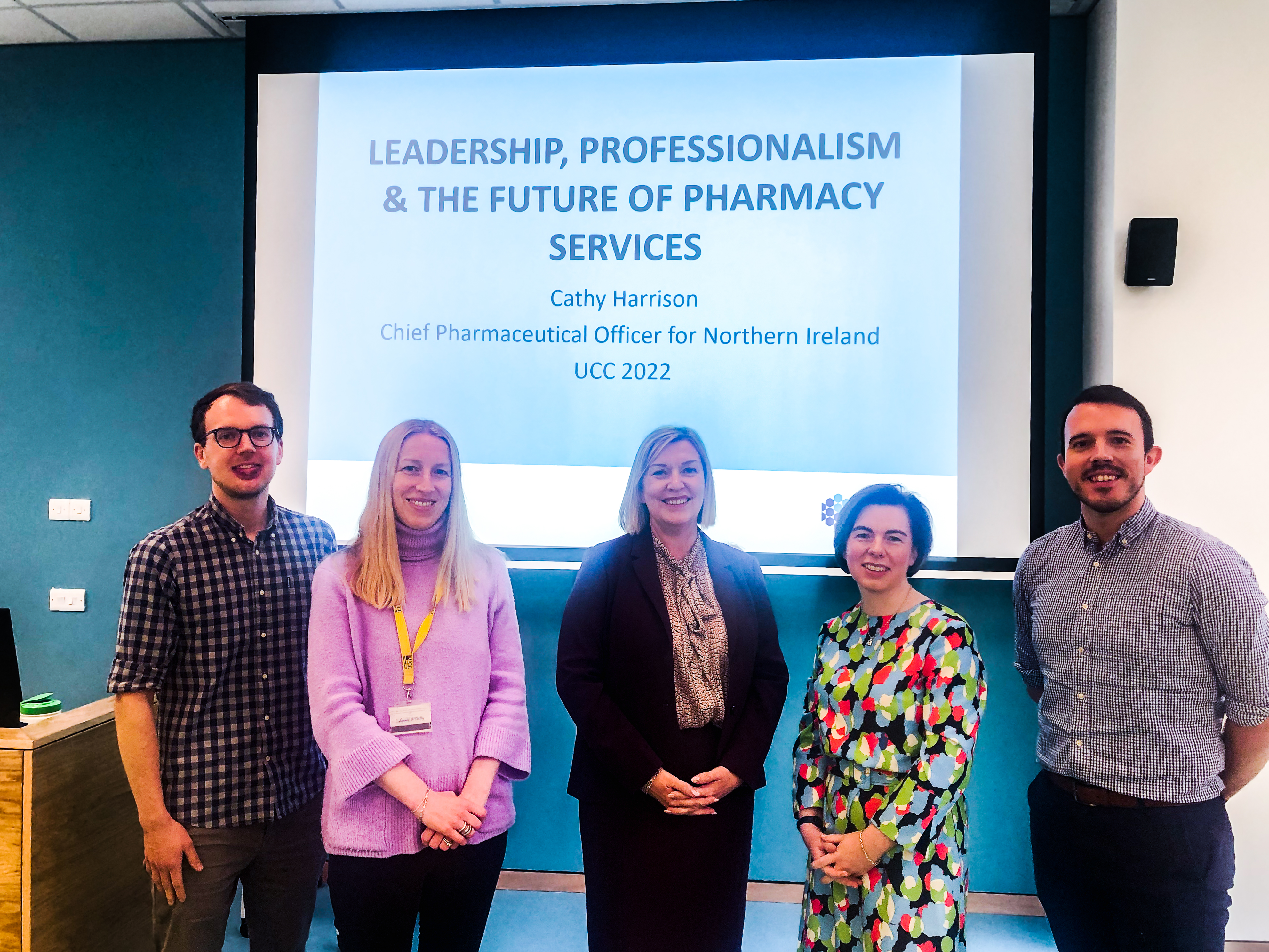 The School of Pharmacy was delighted to welcome Ms Cathy Harrison, Chief Pharmaceutical Officer, Department of Health, Northern Ireland, on Tuesday 27th September.