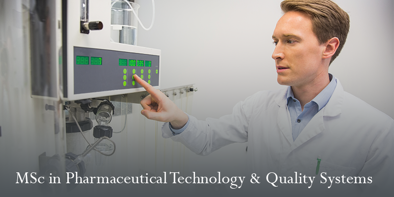 Applications now open for MSc Pharmaceutical Technology & Quality Systems
