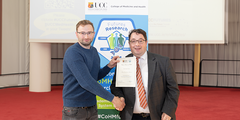 School of Pharmacy PhD researcher Michael Neary awarded Best In-Person Poster Prize at the UCC College of Medicine and Health (CoMH) Futures Research Conference 2023